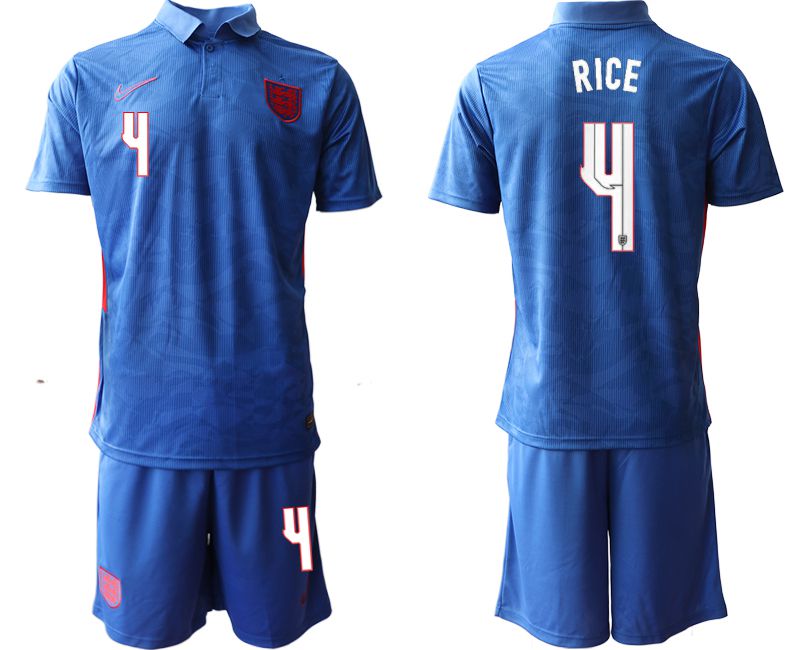Men 2020-2021 European Cup England away blue #4 Nike Soccer Jersey->england jersey->Soccer Country Jersey